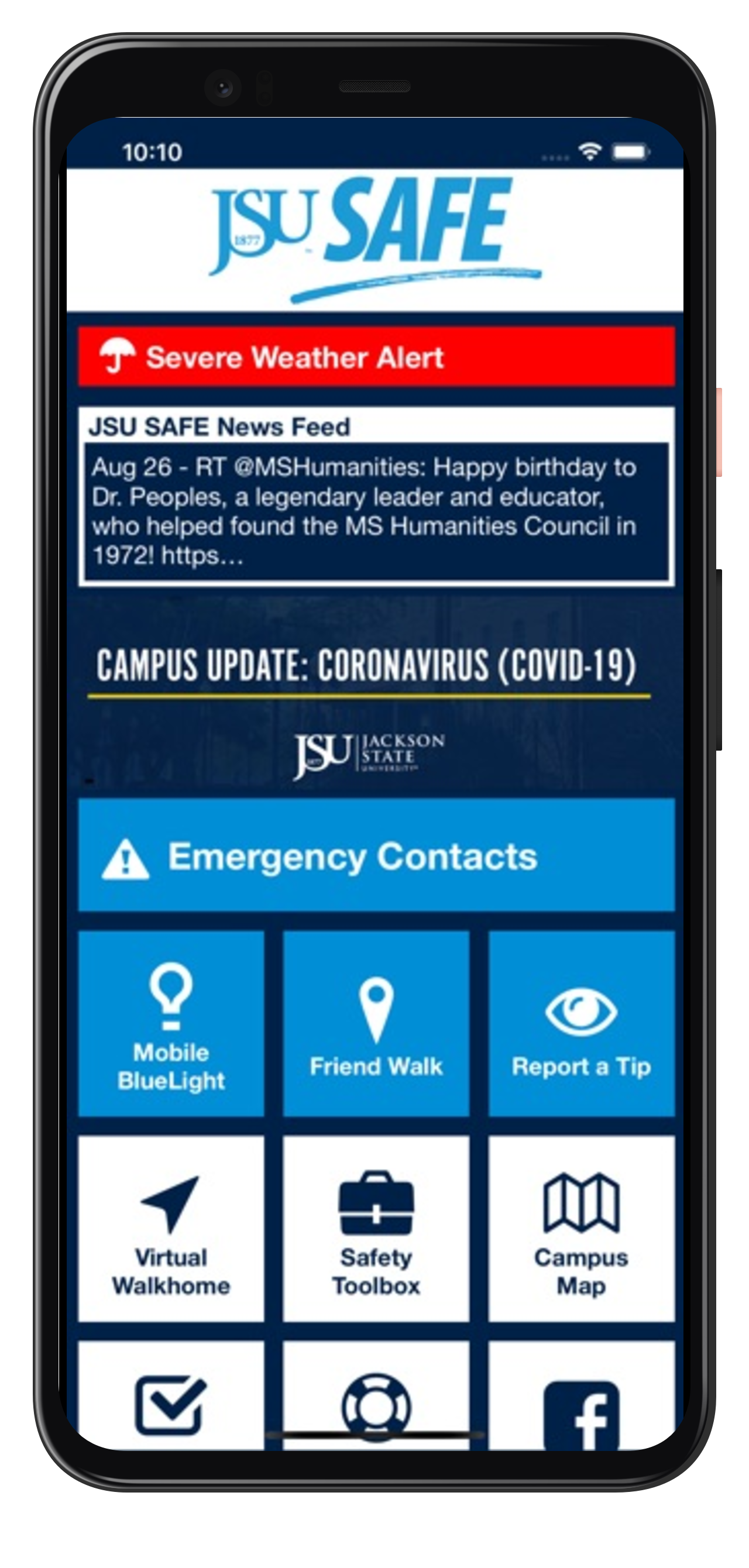 JSU Safe App Screenshot